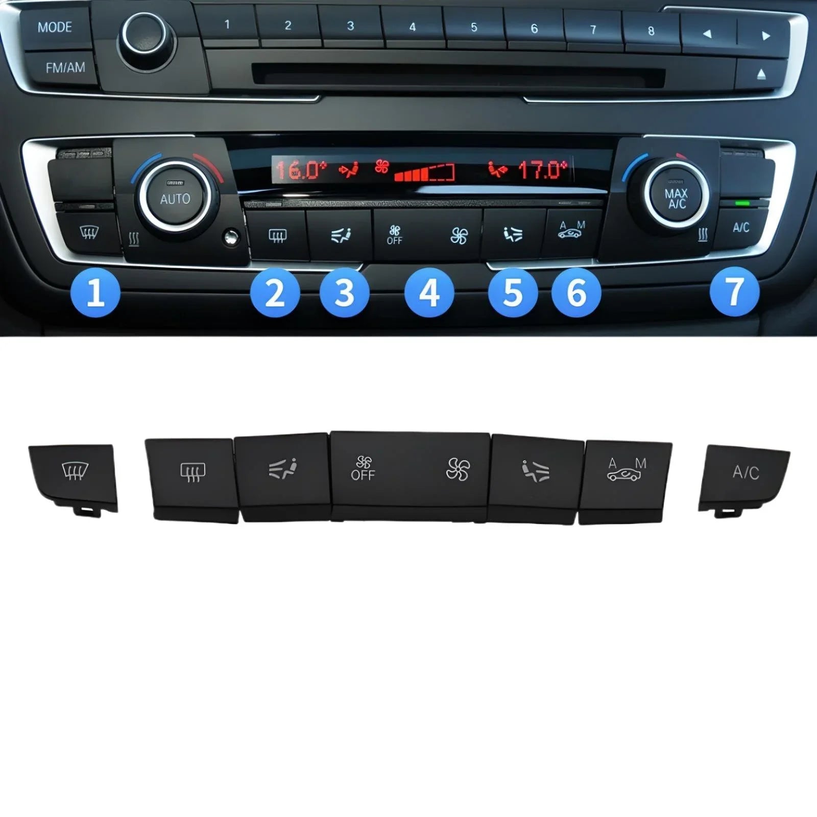 BMW Dashboard Buttons | 1 2 3 4 Series F Chassis (2013 - 2018)