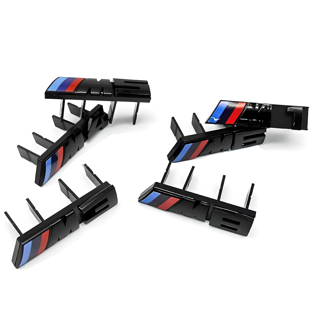 BMW M3 Emblem Badge Set – Black with M Tricolor – Compatible with BMW M3 – Exterior